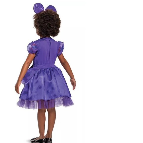 Toddler Girls Minnie Mouse Purple Costume Dress Sequined Ears Size 2T 3T/4T NWT - Picture 2 of 5